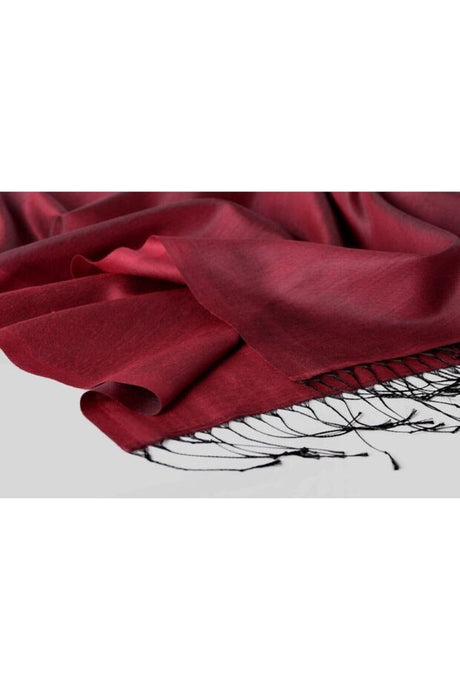 Women's Silky Black Red Shawl Elegant Accessory - TryAladdin