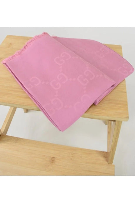 Women's Silky Cotton Jacquard G Pattern Scarf - Pink () - TryAladdin
