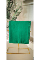 Women's Silky Cotton Jacquard G Pattern Shawl - Benetton Green - TryAladdin