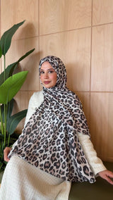 Women's Soft Cotton Leopard Print Shawl - Vera Series - TryAladdin