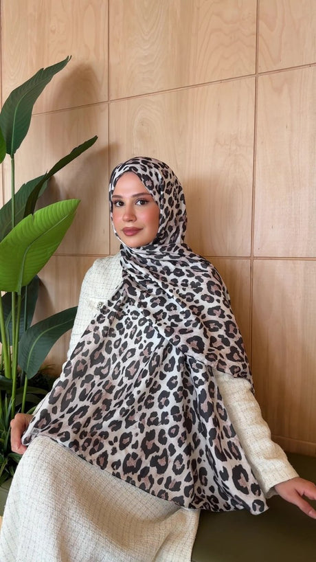 Women's Soft Cotton Leopard Print Shawl - Vera Series - TryAladdin