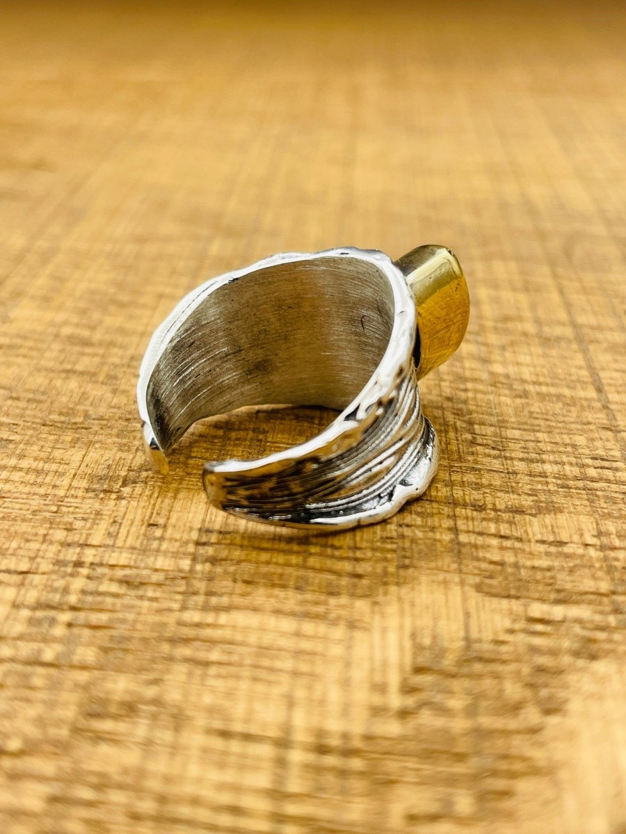 Women's Yellow Stone Silver Ring