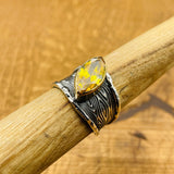 Women's Yellow Stone Silver Ring