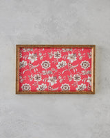 Premium Red Bergamot Pattern Decorative Tray