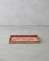 Premium Red Bergamot Pattern Decorative Tray