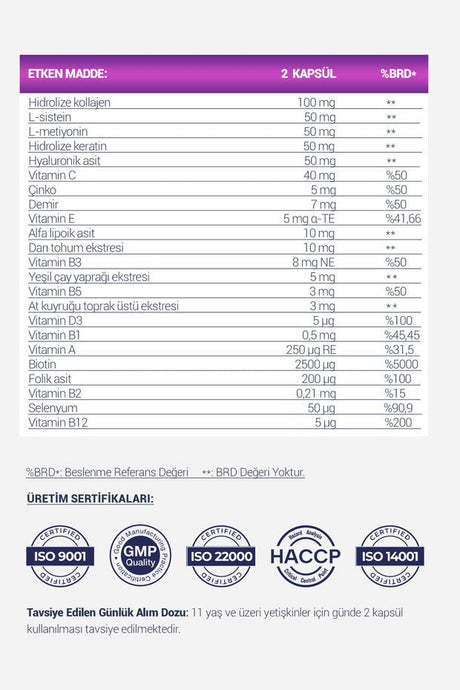 Wooggs Vital Beauty Collagen Keratin Multivitamin - 120 Capsules - TryAladdin