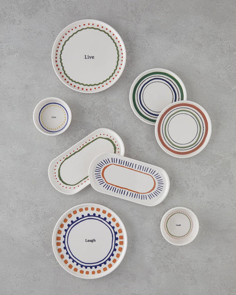 Professional-Ceramic-Breakfast-Set-14-Piece-6-Person-Colorful-Wordy-Design