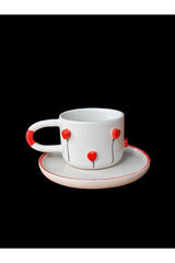 Xhoie Ceramics Premium Heart Design Coffee Cup Set - 500g - TryAladdin