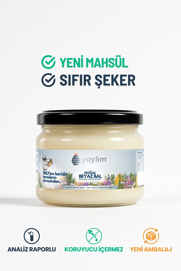 Yaylim Premium Natural White Honey - 350g - TryAladdin