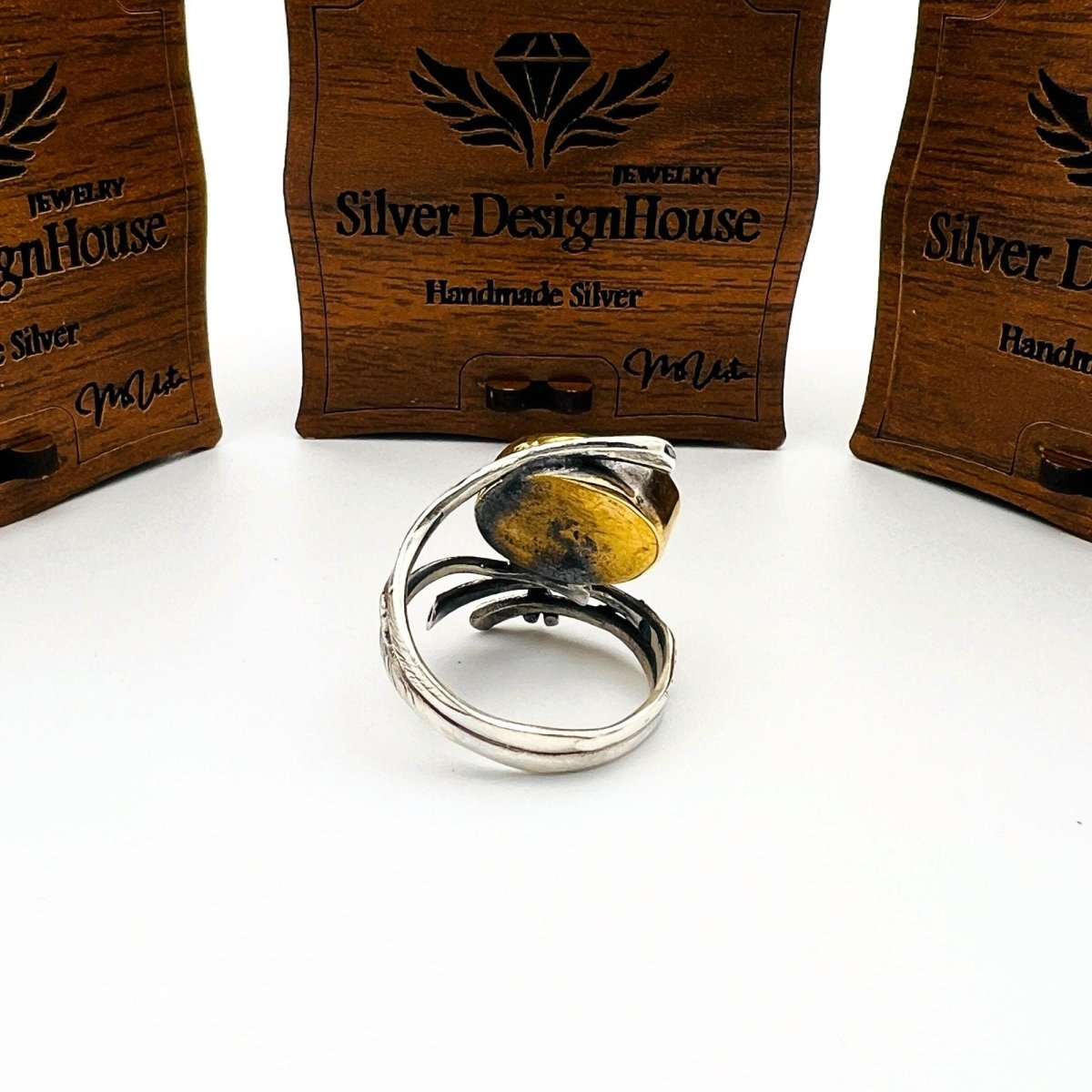 Yellow Citrine Stone Women's Ring