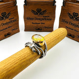 Yellow Citrine Stone Women's Ring