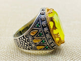 Yellow Tourmaline Men's Ring - TryAladdin