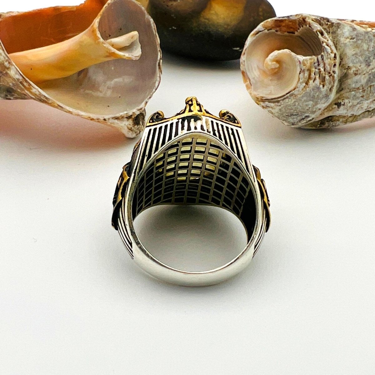 Yellow Tourmaline Oval Stone Men's Ring