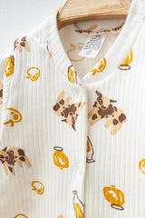 Yukobaby Premium Infant Cotton Romper - Little Cows Pattern 3 - 9 Months - TryAladdin