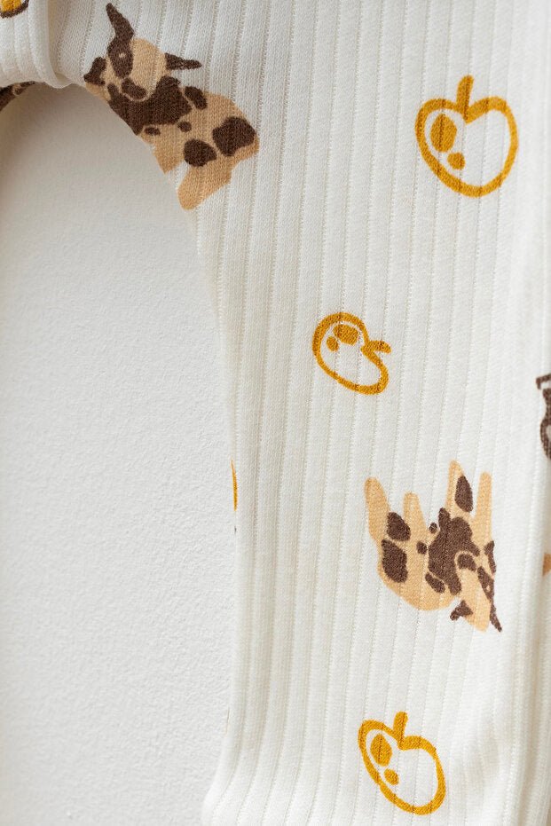 Yukobaby Premium Infant Cotton Romper - Little Cows Pattern 3 - 9 Months - TryAladdin