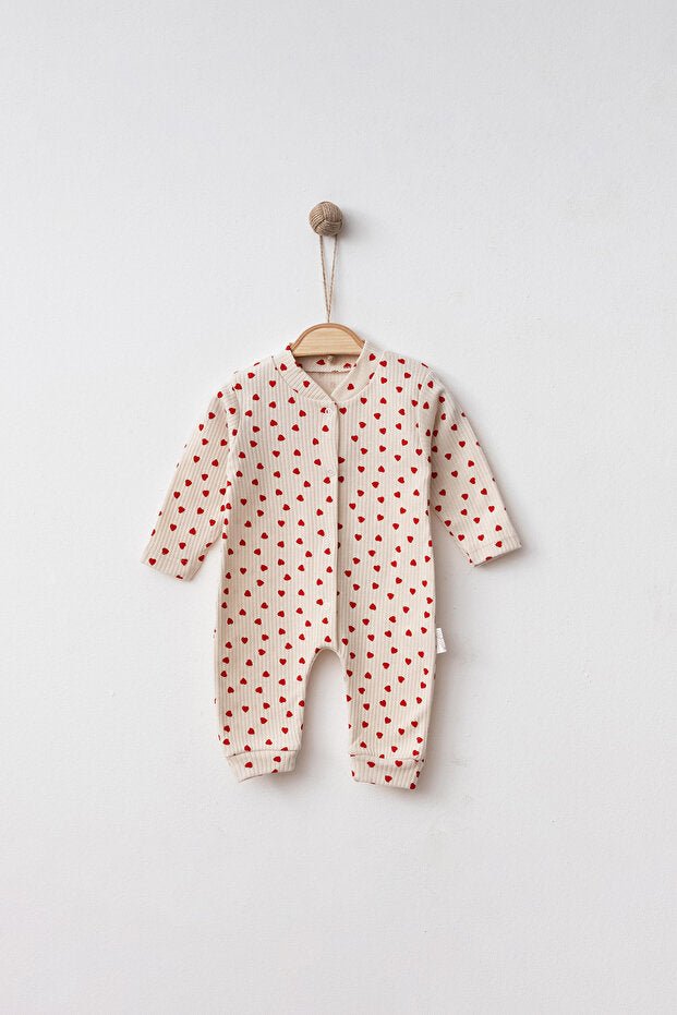 Yukobaby Premium Newborn Baby Heart Snap Romper - TryAladdin