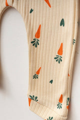 Yukobaby Premium Organic Cotton Newborn Baby Romper - Carrot Print 3 - 9 Months - TryAladdin
