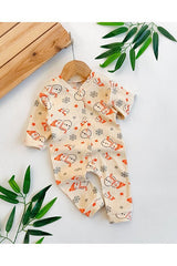 Yukobaby Premium Soft Cotton Baby Romper - Snowman Design - 3 - 9 Months - TryAladdin