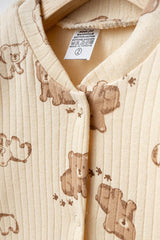 Yukobaby Premium Soft Cotton Hug Bear Romper - 3 - 9 Months - TryAladdin