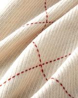Premium-Textile-Armchair-Throw-Blanket-Ecru-Red