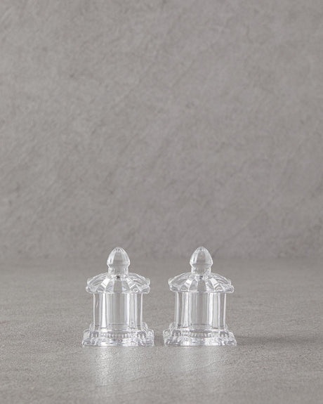 Elegant Clear Glass Salt Pepper Shaker Set Professional Kitchenware