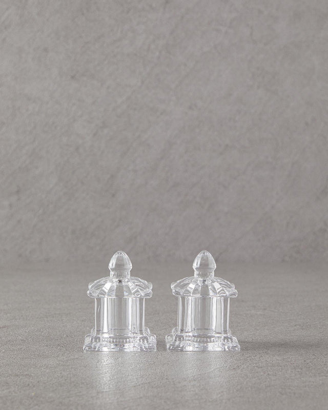 Elegant Clear Glass Salt Pepper Shaker Set Professional Kitchenware