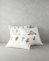 Premium Embroidered Decorative Pillow Cover Ecru