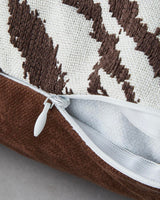 Professional Zebra Print Decorative Accent Pillow Cover Coffee Brown