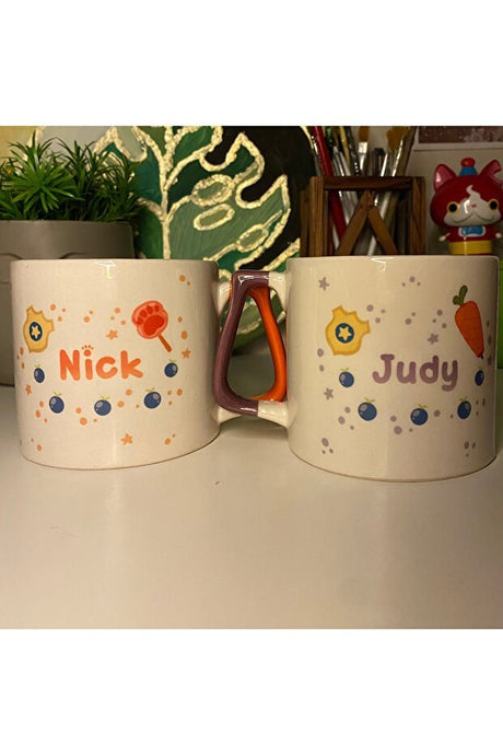 Zootropolis Nick & Judy Couple Mugs - 2 - Piece Coffee & Tea Set - TryAladdin