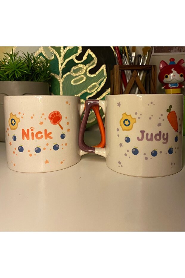 Zootropolis Nick & Judy Couple Mugs - 2 - Piece Coffee & Tea Set - TryAladdin