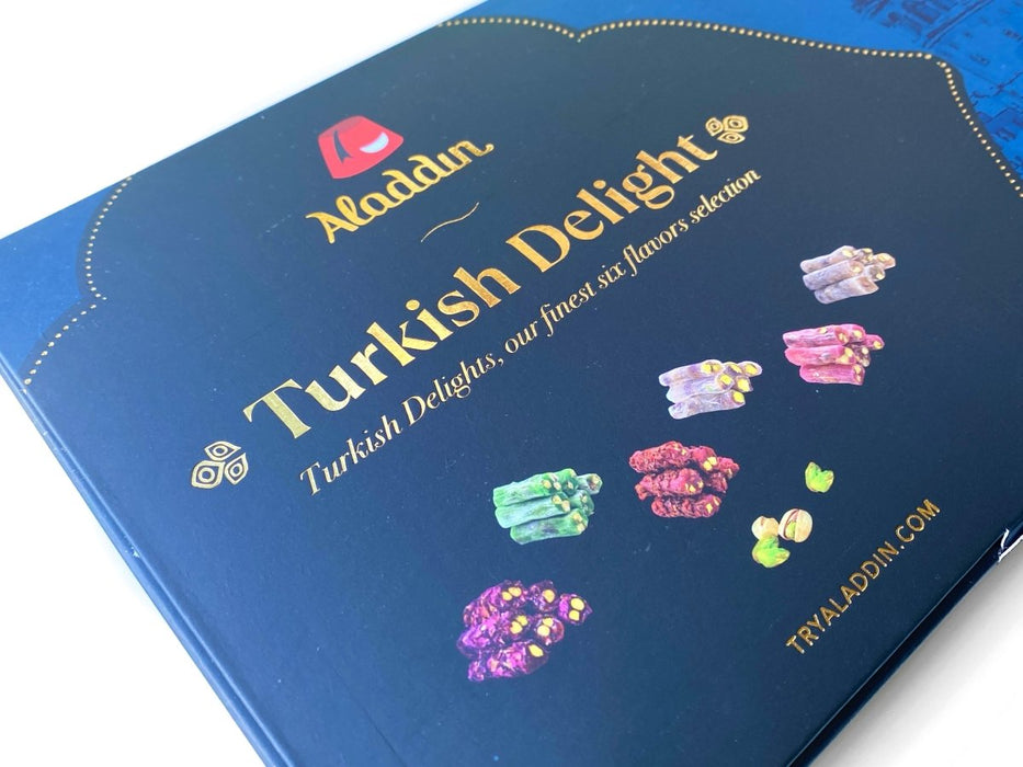 Aladdin | Assorted Turkish Delight Fingers (Pomegranate, Mastic, Zeresk Grapes, Honey, Kiwi, Rose Petals) Aladdin Turkish Delight