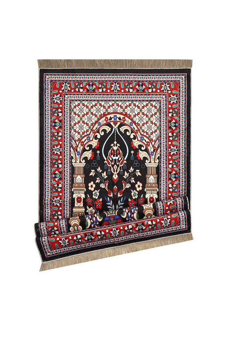 Bursa Ipek | Black Bamboo Carpet Prayer Rug