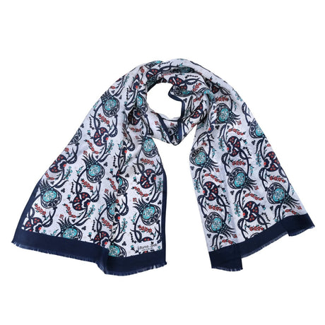 Sirali Lale Breathable Silk Scarf in Dark Slate Grey