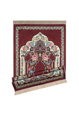 Bursa Ipek | Burgundy Velvet Carpet Prayer Rug