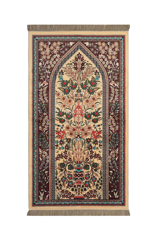 Bursa Ipek | Camel Bamboo Carpet Prayer Rug