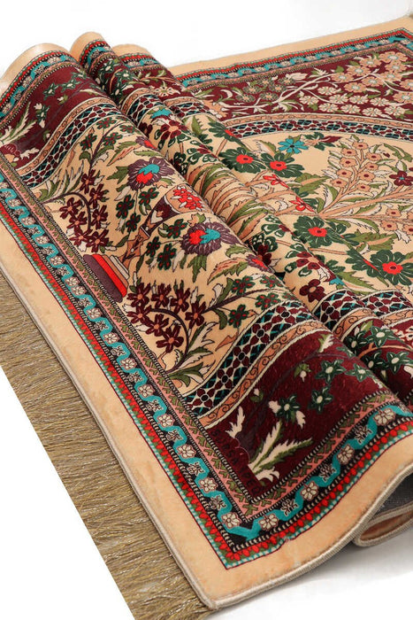 Bursa Ipek | Camel Bamboo Carpet Prayer Rug