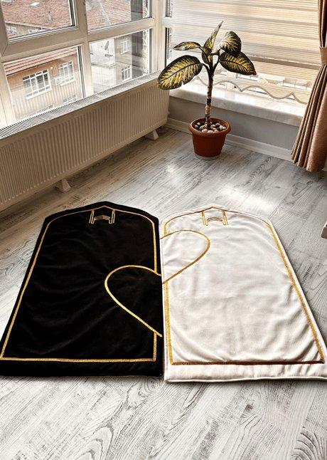 Hicazavm | Double Prayer Rug Set With Heart