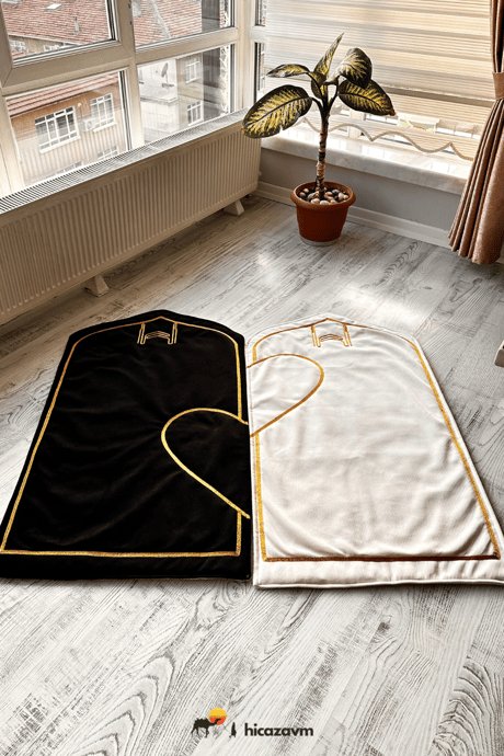 Hicazavm | Double Prayer Rug Set With Heart