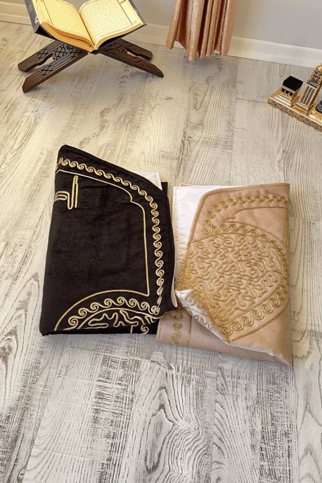 Hicazavm | Double Prayer Rug Set With Heart