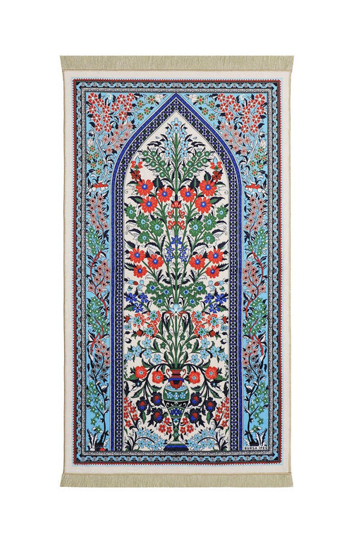 Bursa Ipek | Ecru Bamboo Carpet Prayer Rug