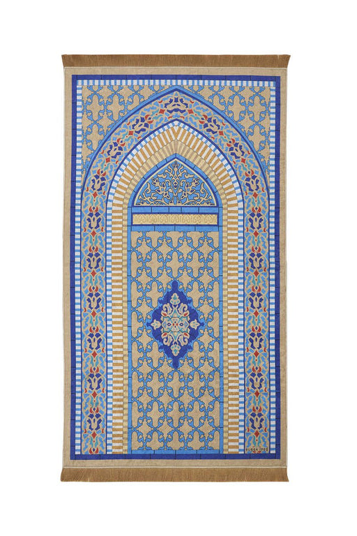 Bursa Ipek | Gold Velvet Carpet Prayer Rug