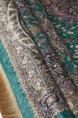 Bursa Ipek | Green Velvet Carpet Prayer Rug New