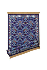 Bursa Ipek | Navy Blue Velvet Carpet Prayer Rug