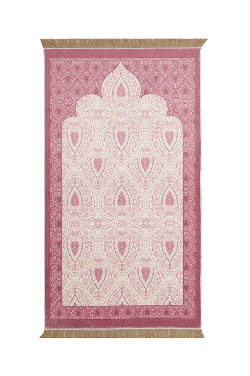 Bursa Ipek | Pink Bamboo Carpet Prayer Rug