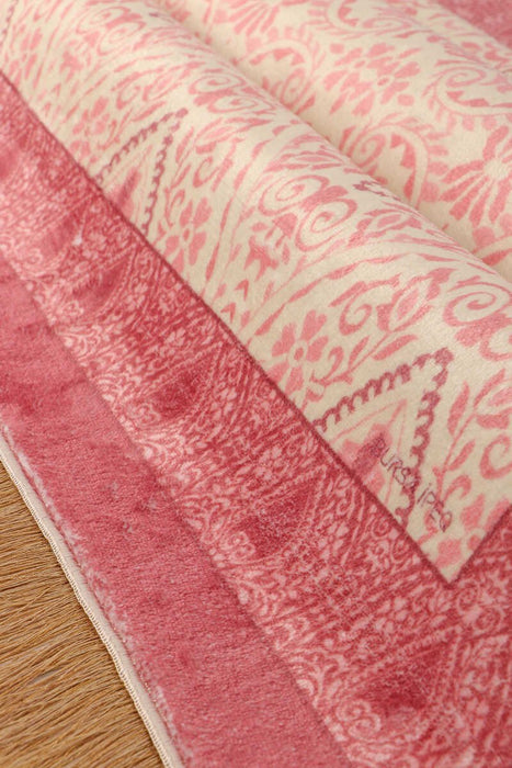 Bursa Ipek | Pink Bamboo Carpet Prayer Rug