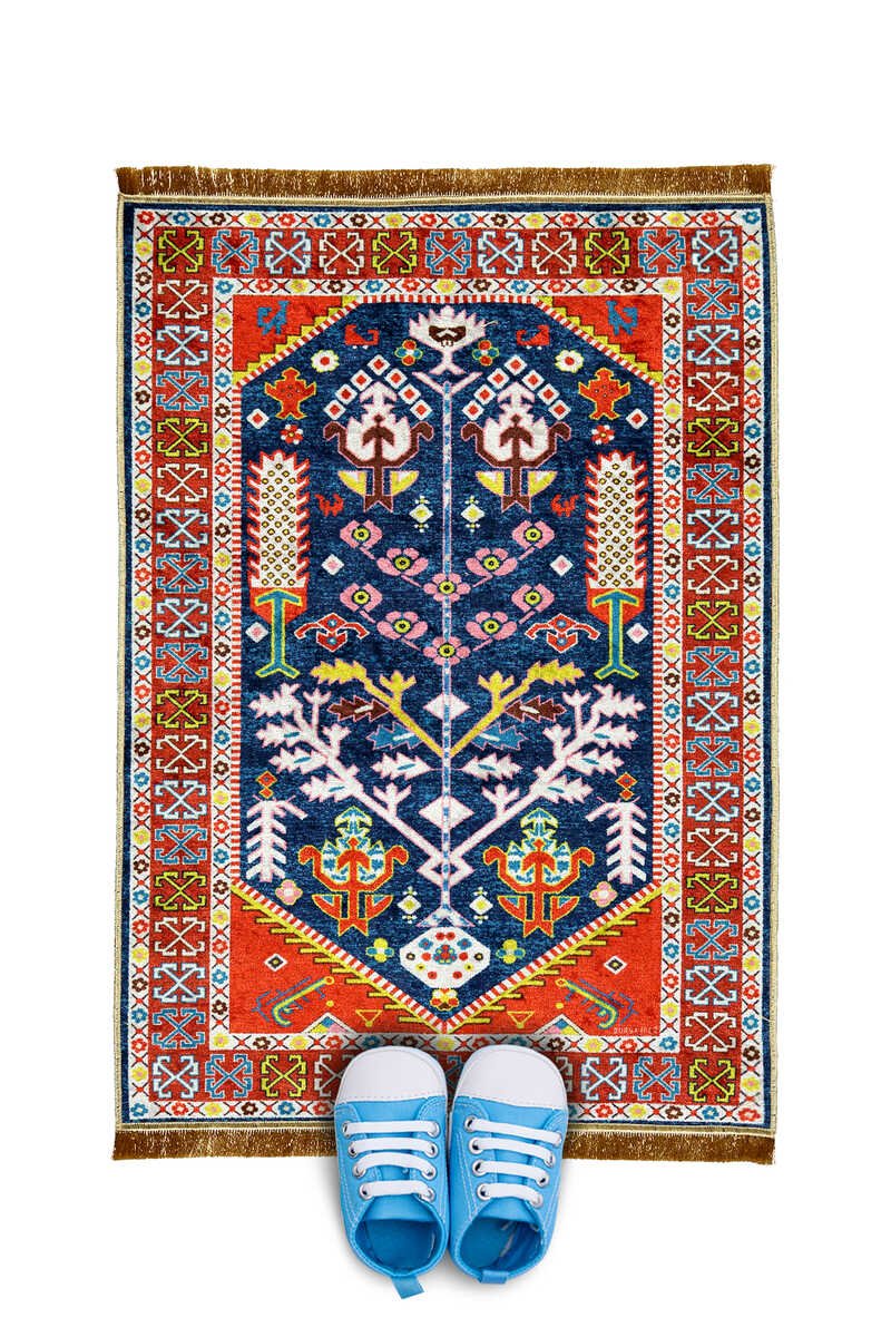 Bursa Ipek | Red Velvet Children's Prayer Rug