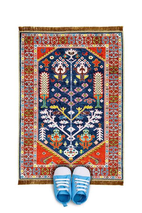 Bursa Ipek | Red Velvet Children's Prayer Rug