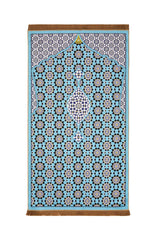 Bursa Ipek | Turquoise Velvet Carpet Prayer Rug - TryAladdin