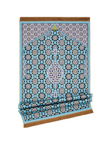 Bursa Ipek | Turquoise Velvet Carpet Prayer Rug