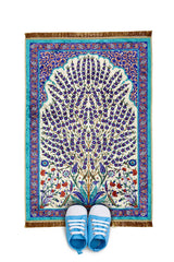 Bursa Ipek | Turquoise Velvet Children's Prayer Rug